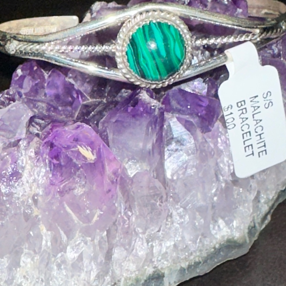 Sterling Silver Malachite Bracelet NWT